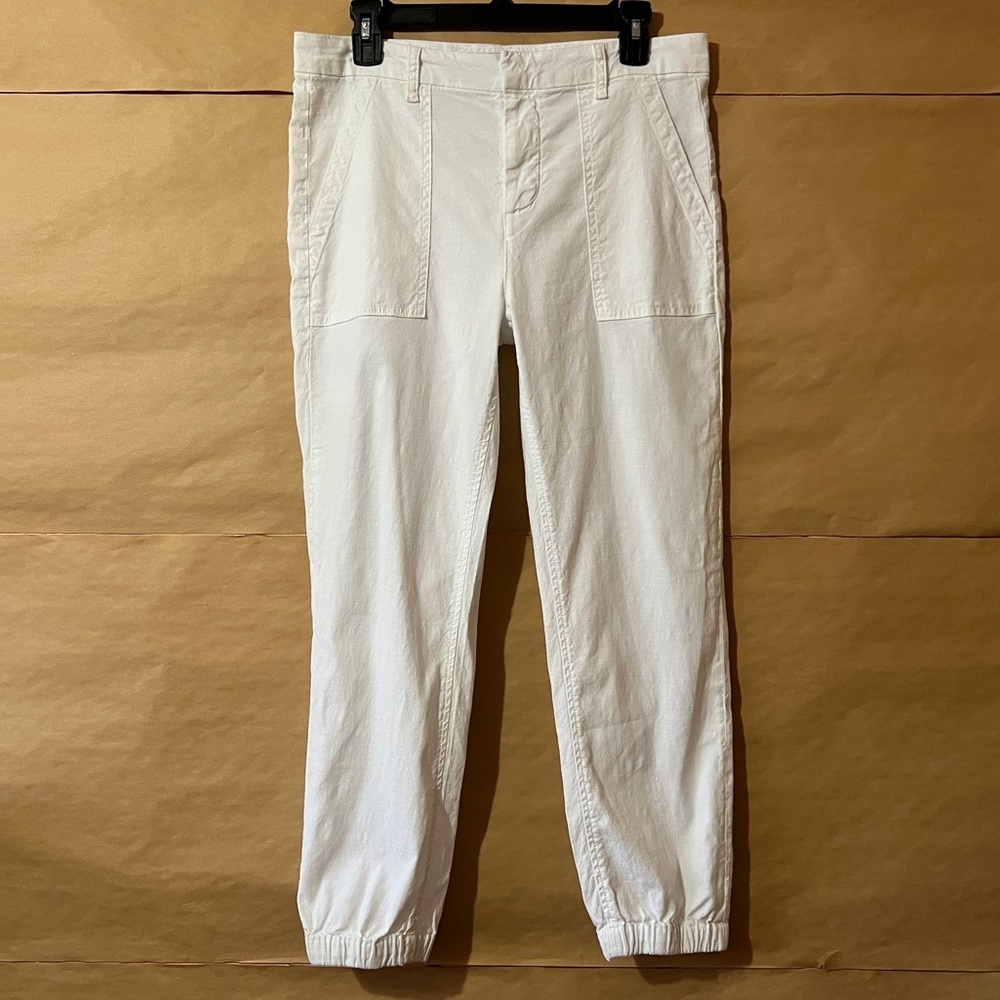 Frank & Eileen | Jameson Utility Jogger Pants Performance Linen White Size 6